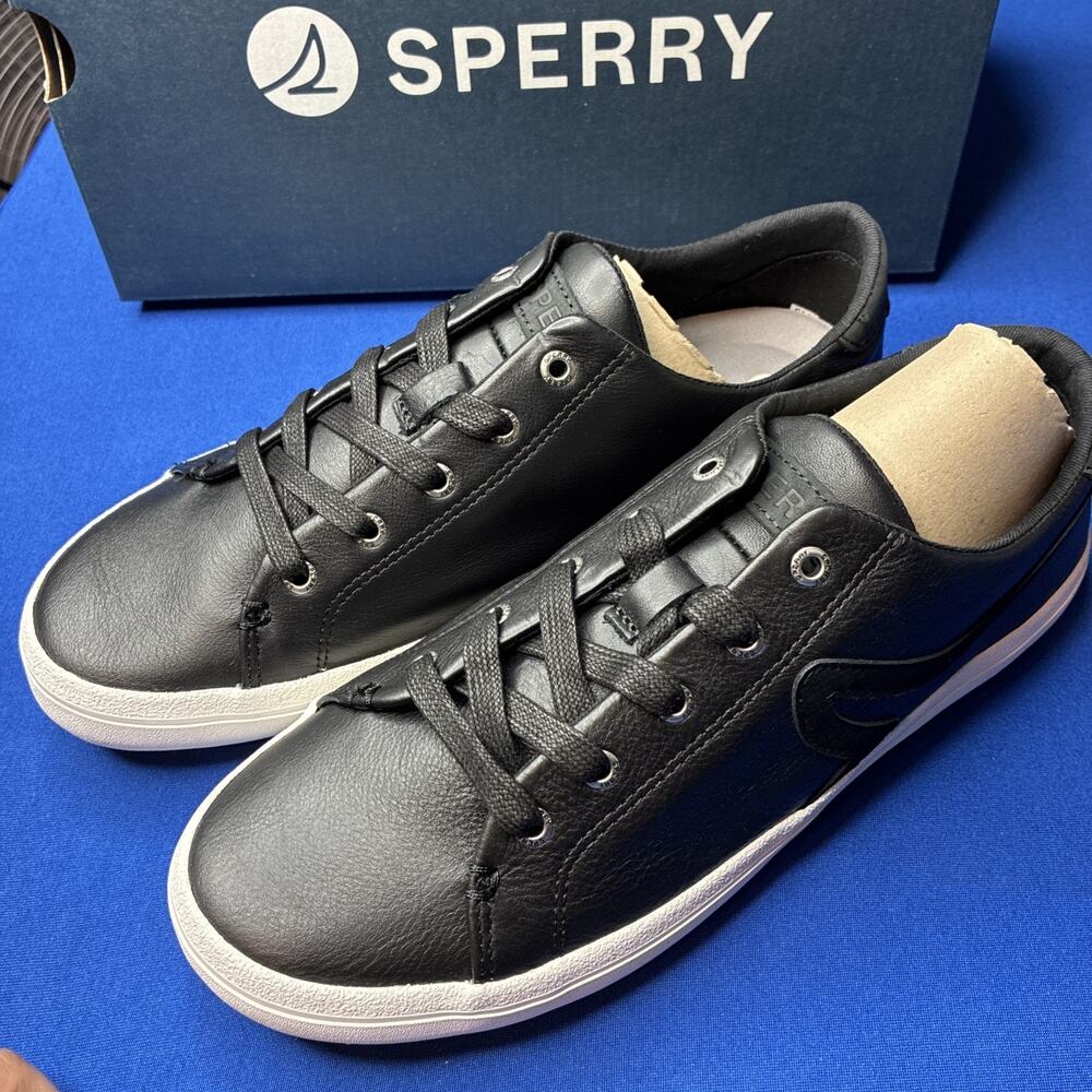 Sperry Women's Sandy LTT Leather Black Size 9 STS89204 New With Box